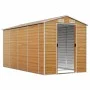 Gartenhaus aus hellbraunem, verzinktem Stahl, 191 x 385 x 198 cm von vidaXL, Schuppen - Ref: Foro24-3188278, Preis: 591,07 €,...