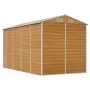 Gartenhaus aus hellbraunem, verzinktem Stahl, 191 x 385 x 198 cm von vidaXL, Schuppen - Ref: Foro24-3188278, Preis: 591,07 €,...