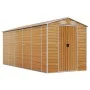 Garden shed light brown galvanized steel 191x470x198 cm by vidaXL, Sheds - Ref: Foro24-3188279, Price: 713,86 €, Discount: %