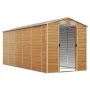 Garden shed light brown galvanized steel 191x470x198 cm by vidaXL, Sheds - Ref: Foro24-3188279, Price: 713,86 €, Discount: %