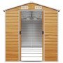 Garden shed light brown galvanized steel 191x470x198 cm by vidaXL, Sheds - Ref: Foro24-3188279, Price: 745,37 €, Discount: %