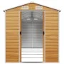 Garden shed light brown galvanized steel 191x470x198 cm by vidaXL, Sheds - Ref: Foro24-3188279, Price: 713,86 €, Discount: %