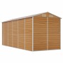 Garden shed light brown galvanized steel 191x470x198 cm by vidaXL, Sheds - Ref: Foro24-3188279, Price: 745,37 €, Discount: %