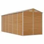 Garden shed light brown galvanized steel 191x470x198 cm by vidaXL, Sheds - Ref: Foro24-3188279, Price: 713,86 €, Discount: %
