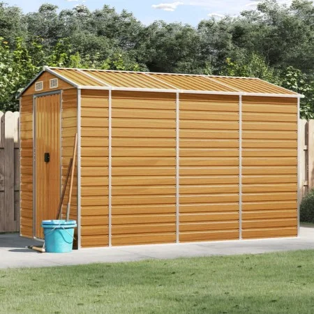 Gartenhaus aus verzinktem Stahl in hellbraun 191x300x198 cm von vidaXL, Schuppen - Ref: Foro24-3188277, Preis: 465,85 €, Raba...