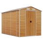Caseta de jardín acero galvanizado marrón claro 191x300x198 cm de vidaXL, Cobertizos - Ref: Foro24-3188277, Precio: 475,18 €,...