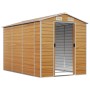 Caseta de jardín acero galvanizado marrón claro 191x300x198 cm de vidaXL, Cobertizos - Ref: Foro24-3188277, Precio: 475,18 €,...
