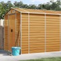 Gartenhaus aus verzinktem Stahl in hellbraun 191x555x198 cm von vidaXL, Schuppen - Ref: Foro24-3188280, Preis: 856,01 €, Raba...