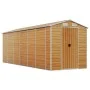 Caseta de jardín acero galvanizado marrón claro 191x555x198 cm de vidaXL, Cobertizos - Ref: Foro24-3188280, Precio: 805,09 €,...