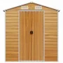 Caseta de jardín acero galvanizado marrón claro 191x555x198 cm de vidaXL, Cobertizos - Ref: Foro24-3188280, Precio: 805,09 €,...