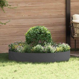 Jardineras 5 pcs Negro 120 x 120 x 20 cm Acero