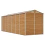 Caseta de jardín acero galvanizado marrón claro 191x555x198 cm de vidaXL, Cobertizos - Ref: Foro24-3188280, Precio: 805,09 €,...