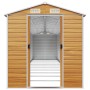 Light brown galvanized steel garden shed 191x980x198 cm by vidaXL, Sheds - Ref: Foro24-3188285, Price: 1,00 €, Discount: %