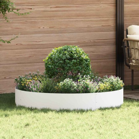 Jardineras 5 pcs Blanco 120 x 120 x 20 cm Acero