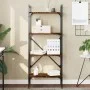 Bookcase with 4 shelves smoked oak wood 56x31.5x138.5 cm by vidaXL, Bookcases and shelves - Ref: Foro24-833340, Price: 45,77 ...
