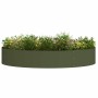 Jardineras 5 pcs Verde oliva 120 x 120 x 20 cm Acero