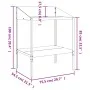 Pflanzenstütze anthrazitfarbener verzinkter Stahl 75,5x54,5x100 cm von vidaXL, Topfständer - Ref: Foro24-364535, Preis: 61,71...