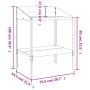 Pflanzenstütze anthrazitfarbener verzinkter Stahl 75,5x54,5x100 cm von vidaXL, Topfständer - Ref: Foro24-364535, Preis: 64,18...