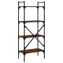 Bücherregal mit 4 Regalen aus braunem Eichenholz, 56 x 31,5 x 138,5 cm von vidaXL, Bücherregale und Regale - Ref: Foro24-8333...