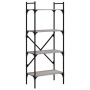 Librería 4 estantes madera gris Sonoma 56x31,5x138,5 cm de vidaXL, Librerías y estanterías - Ref: Foro24-833341, Precio: 48,9...