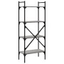 Librería 4 estantes madera gris Sonoma 56x31,5x138,5 cm de vidaXL, Librerías y estanterías - Ref: Foro24-833341, Precio: 48,9...