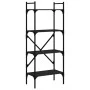 4-shelf black engineered wood bookcase 56x31.5x138.5 cm by vidaXL, Bookcases and shelves - Ref: Foro24-833338, Price: 47,15 €...