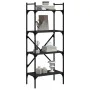 4-shelf black engineered wood bookcase 56x31.5x138.5 cm by vidaXL, Bookcases and shelves - Ref: Foro24-833338, Price: 47,15 €...