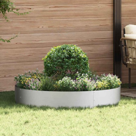 Jardineras 5 pcs Plateado 120 x 120 x 20 cm Acero galvanizado