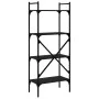 4-shelf black engineered wood bookcase 56x31.5x138.5 cm by vidaXL, Bookcases and shelves - Ref: Foro24-833338, Price: 47,15 €...