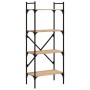 Bookcase with 4 shelves Sonoma oak wood 56x31.5x138.5 cm by vidaXL, Bookcases and shelves - Ref: Foro24-833339, Price: 46,34 ...