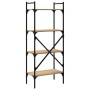 Bookcase with 4 shelves Sonoma oak wood 56x31.5x138.5 cm by vidaXL, Bookcases and shelves - Ref: Foro24-833339, Price: 46,34 ...