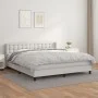 Boxspringbett mit weißer Kunstledermatratze 160x200 cm von vidaXL, Betten und Lattenroste - Ref: Foro24-3130788, Preis: 515,7...