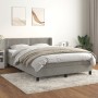 Boxspringbett mit hellgrauer Samtmatratze 140x190 cm von vidaXL, Betten und Lattenroste - Ref: Foro24-3130895, Preis: 441,46 ...