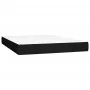 Box spring bed mattress and LED lights black fabric 140x190 cm by vidaXL, Beds and slatted bases - Ref: Foro24-3133071, Price...