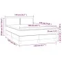 Box spring bed mattress and LED lights black fabric 140x190 cm by vidaXL, Beds and slatted bases - Ref: Foro24-3133071, Price...