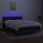 Cama box spring colchón y luces LED tela negro 140x200 cm de vidaXL, Camas y somieres - Ref: Foro24-3133079, Precio: 456,36 €...