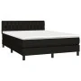 Box spring bed mattress and LED lights black fabric 140x200 cm by vidaXL, Beds and slatted bases - Ref: Foro24-3133399, Price...