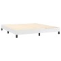 Cama box spring colchón y LED cuero sintético blanco 160x200 cm de vidaXL, Camas y somieres - Ref: Foro24-3134232, Precio: 52...