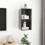 Glossy gray plywood wall TV cabinet 37x37x72 cm by vidaXL, TV Furniture - Ref: Foro24-805479, Price: 40,04 €, Discount: %