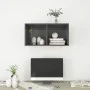 Glossy gray plywood wall TV cabinet 37x37x72 cm by vidaXL, TV Furniture - Ref: Foro24-805479, Price: 40,04 €, Discount: %