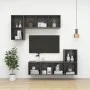Glossy gray plywood wall TV cabinet 37x37x72 cm by vidaXL, TV Furniture - Ref: Foro24-805479, Price: 40,04 €, Discount: %