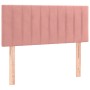 Cama box spring colchón y LED terciopelo rosa 120x200 cm de vidaXL, Camas y somieres - Ref: Foro24-3134518, Precio: 393,06 €,...