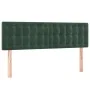 Box spring bed with mattress and LED dark green velvet 140x200cm by vidaXL, Beds and slatted bases - Ref: Foro24-3134648, Pri...