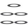 Anillos planos para árboles 5 pcs Negro Ø50 / 80 cm Acero
