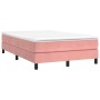 Box spring bed with pink velvet mattress 120x200 cm by vidaXL, Beds and slatted bases - Ref: Foro24-3144326, Price: 350,40 €,...