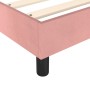 Cama box spring con colchón terciopelo rosa 120x200 cm