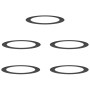 Anillos planos para árboles 5 pcs Negro Ø90 / 120 cm Acero