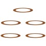 Anillos planos para árboles 5 pcs Marrón Ø90 / 120 cm
