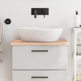 Untreated solid wood bathroom countertop 60x40x6 cm by vidaXL, Countertops - Ref: Foro24-3156011, Price: 47,30 €, Discount: %