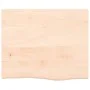 Unbehandelte Badezimmerarbeitsplatte aus Massivholz, 60 x 40 x 6 cm von vidaXL, Arbeitsplatten - Ref: Foro24-3156011, Preis: ...